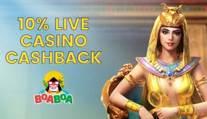 Get 10% Cashback For Live Casino at BoaBoa Casino