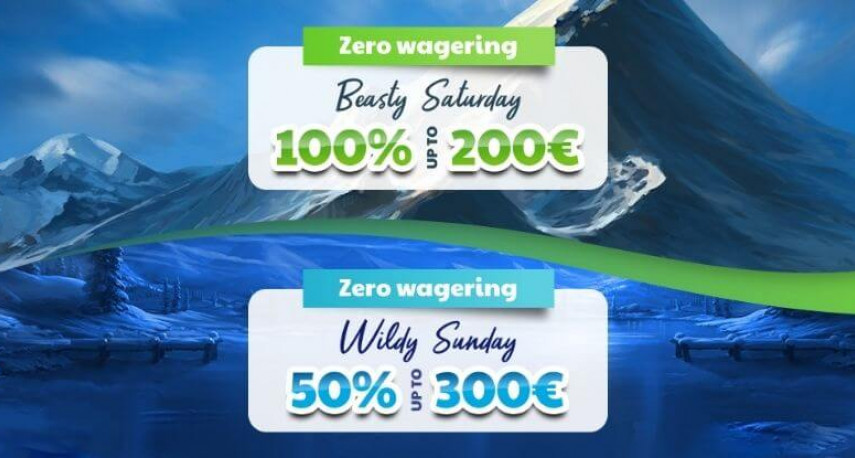 Claim Two Weekend Bonuses at Wolfy Casino