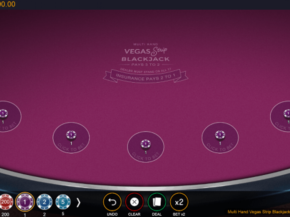 Multihand Vegas Strip Blackjack