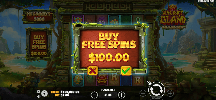 Ancient Island Megaways bonus buy
