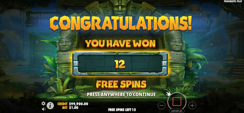 Ancient Island Megaways free spins