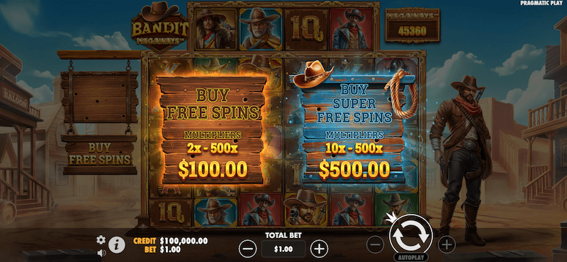 Bandit Megaways bonus buy