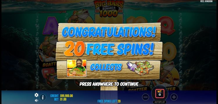 Big Bass Bonanza 1000 free spins