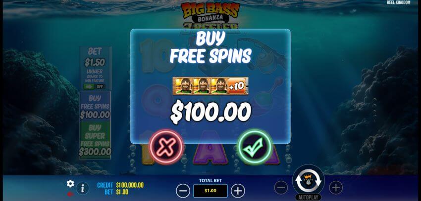 Big Bass Bonanza 3 Reeler bonus buy