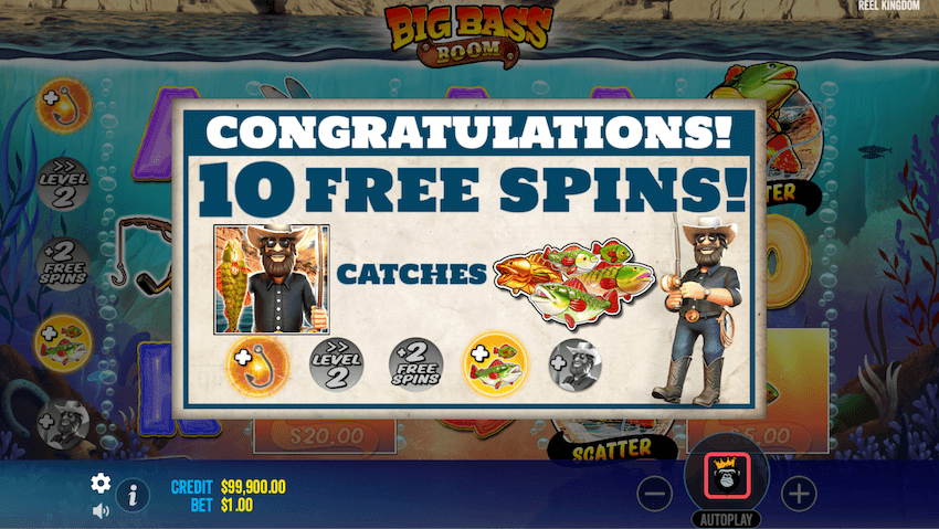 Big Bass Boom free spins