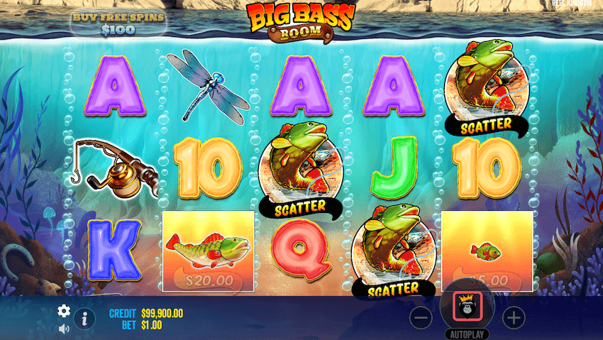 Big Bass Boom slot scatter symbols