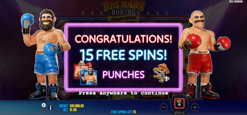 Big Bass Boxing Bonus Round free spins