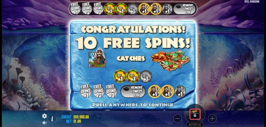 Big Bass Xmas Xtreme free spins feature