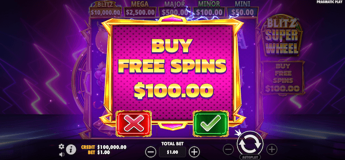 Blitz Super Wheel bonus buy