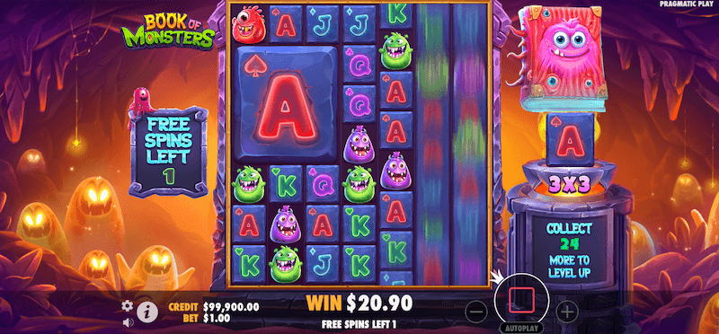 Book of Monsters special symbol during free spins