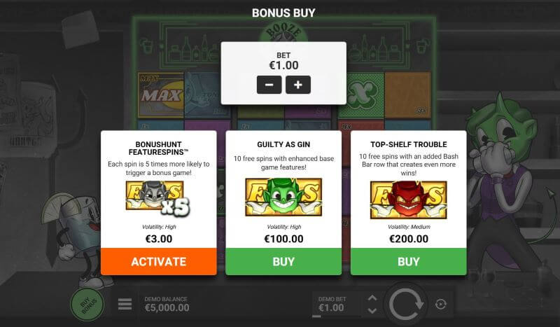 Booze Bash bonus buy