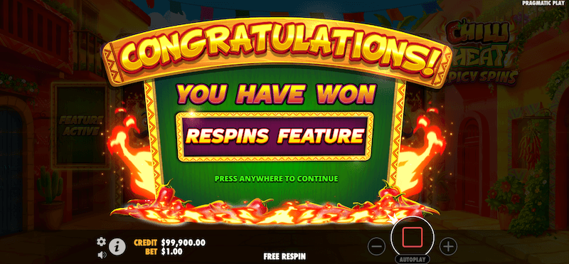 Chilli Heat Spicy Spins free spins