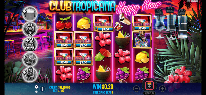 Club Tropicana Happy Hour money symbols