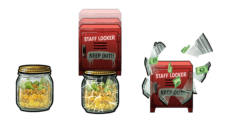 Office Party collect jars