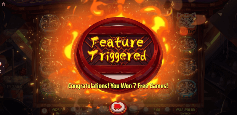 Daruma Impact Bonus Feature Triggered