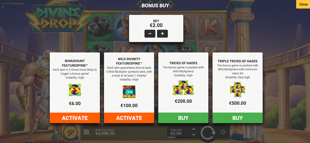 Divine Drop bonus buy