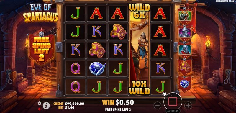 Eye of Spartacus multiplier wild