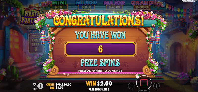 Fiesta Fortune free spins