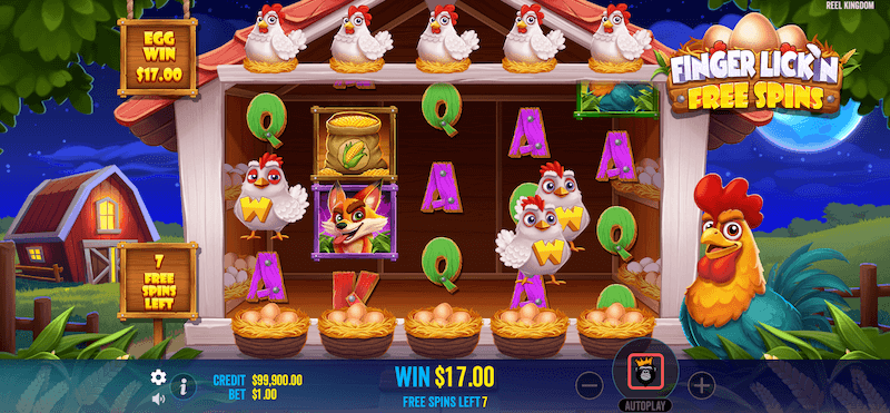 Finger Lick'n Free Spins wild symbols