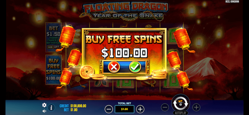 Floating Dragon Year of the Snake bonus buy