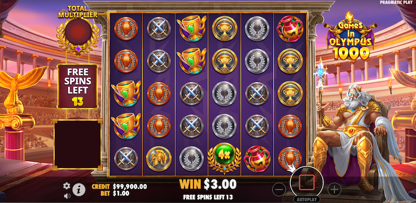 Games in Olympus 1000 multipliers