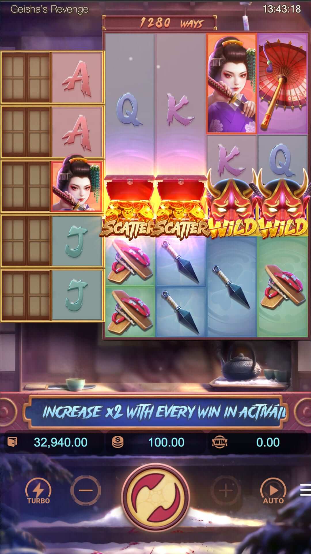 Geisha's Revenge online slot game