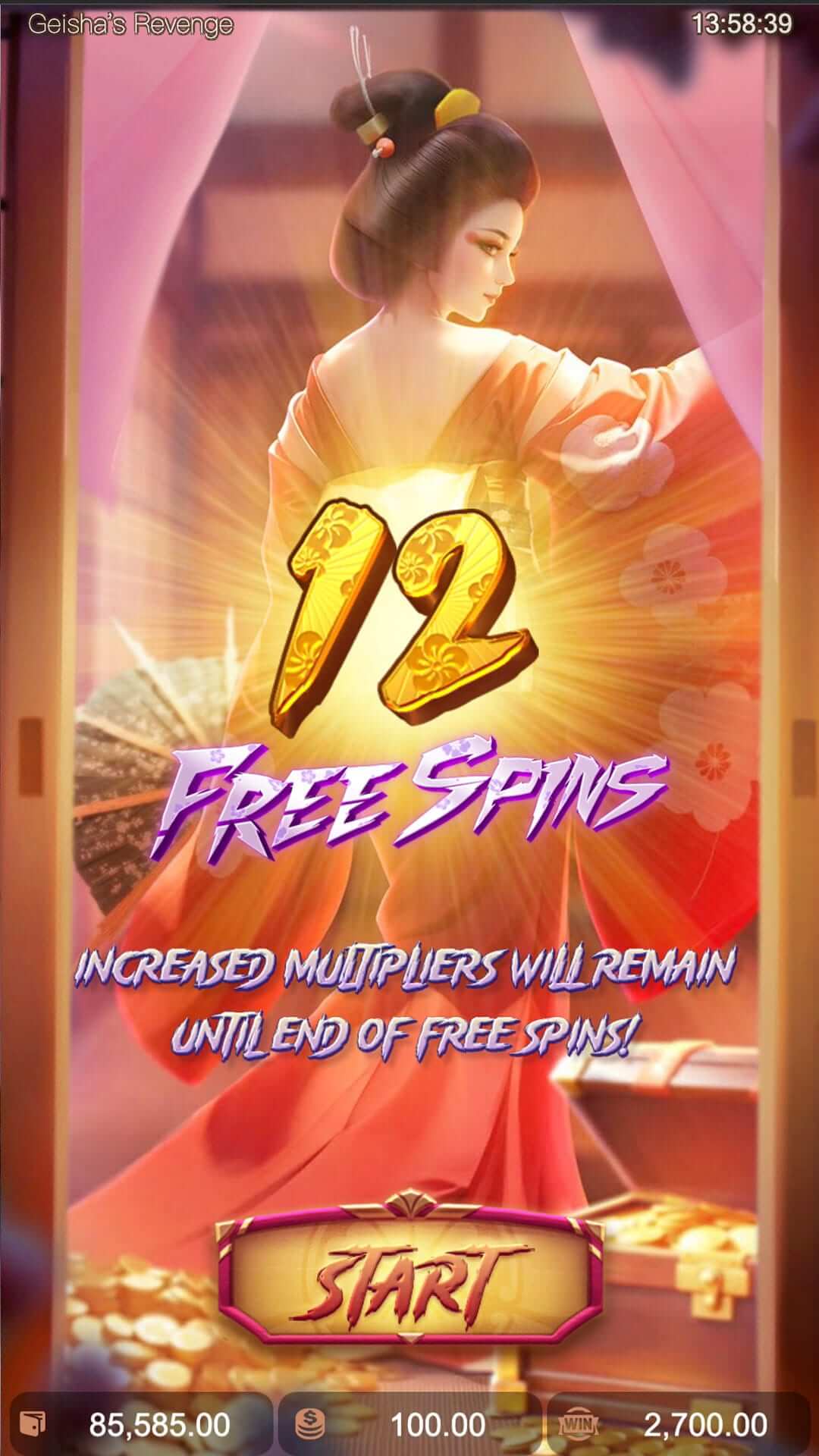 Geisha's Revenge free spins