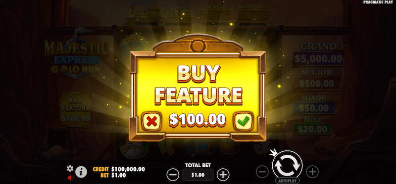 Majestic Express Gold Run bonus buy