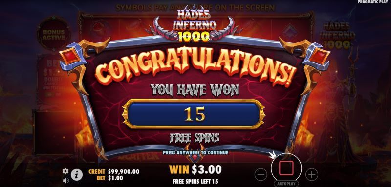 Hades Inferno 1000 free spins