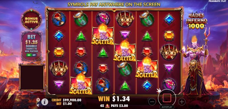 Hades Inferno 1000 scatter symbols