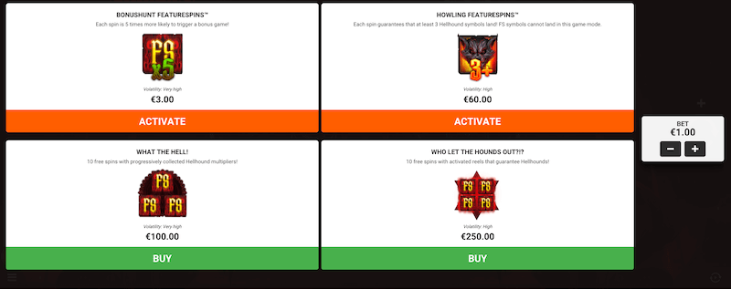 Hounds of Hell bonus buy