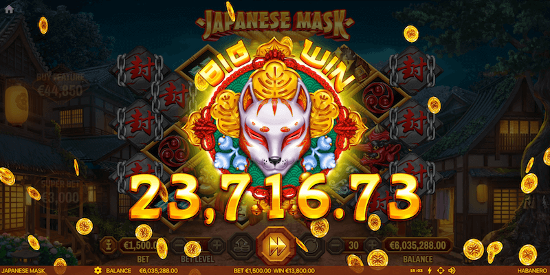 Japanese Mask slot big win