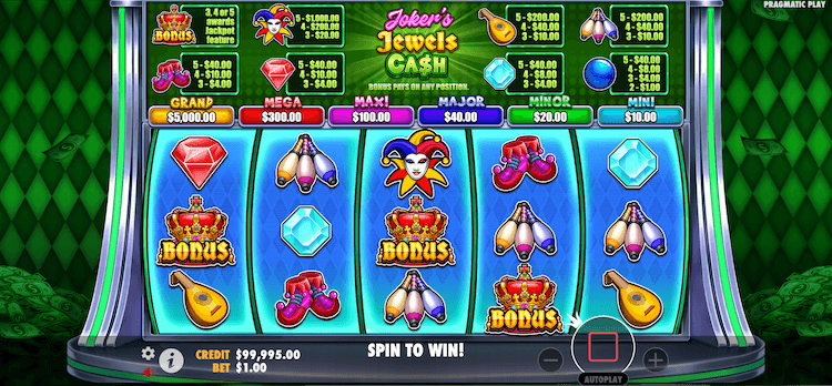 Joker's Jewels Cash scatters 