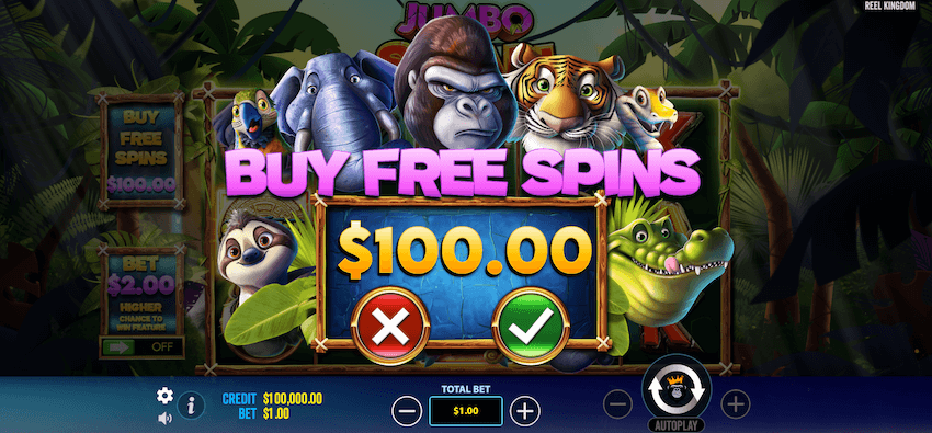 Jumbo Safari bonus buy