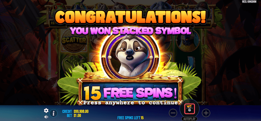 Jumbo Safari free spins trigger
