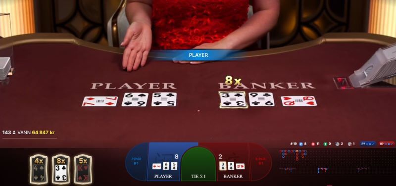 Lightning Baccarat betting options