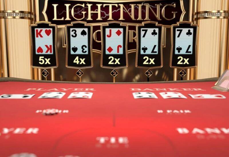 Lightning Baccarat multipliers