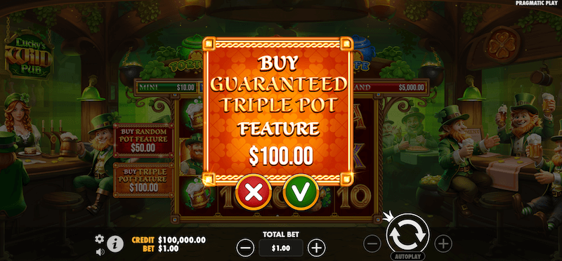 Lucky’s Wild Pub bonus buy