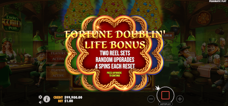 Lucky’s Wild Pub bonus feature