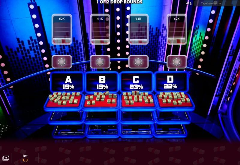 Money Drop Live bonus round