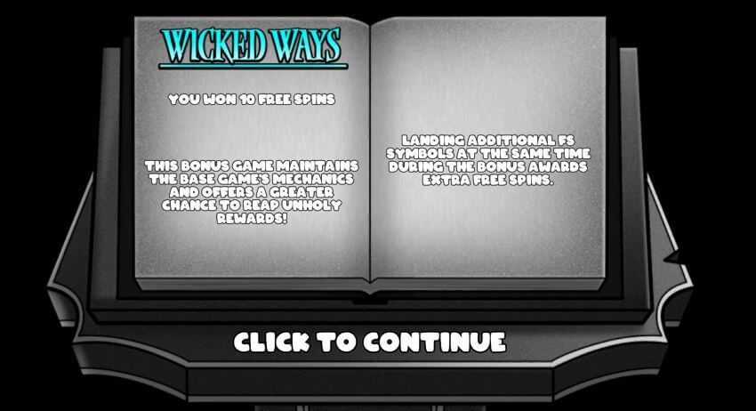 Pray for Three free spins wicked ways