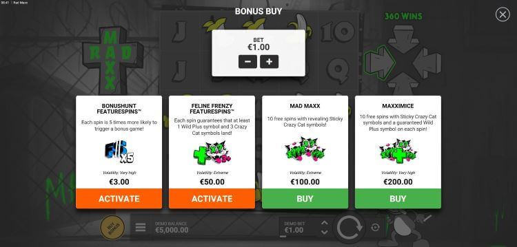 Rad Maxx bonus buy
