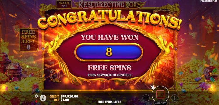 Resurrecting Riches free spins
