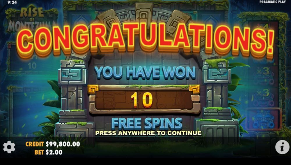 Rise of Montezuma free spins