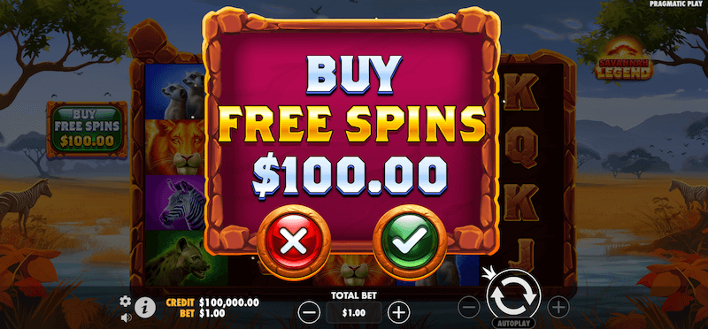 Savannah Legend bonus buy