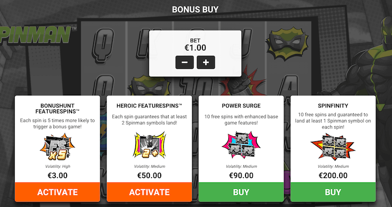 Spinman bonus buy