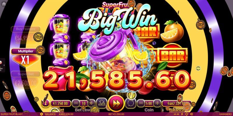 Super Fruit Blast big win