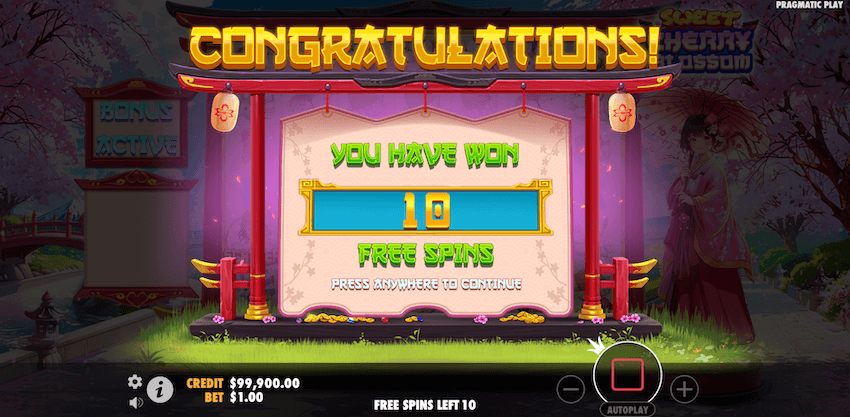 Sweet Cherry Blossom free spins