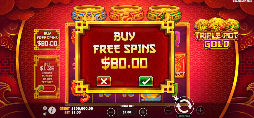 Triple Pot Gold bonus buy