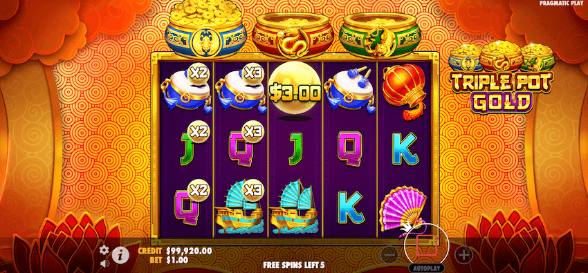 Triple Pot Gold bonus feature